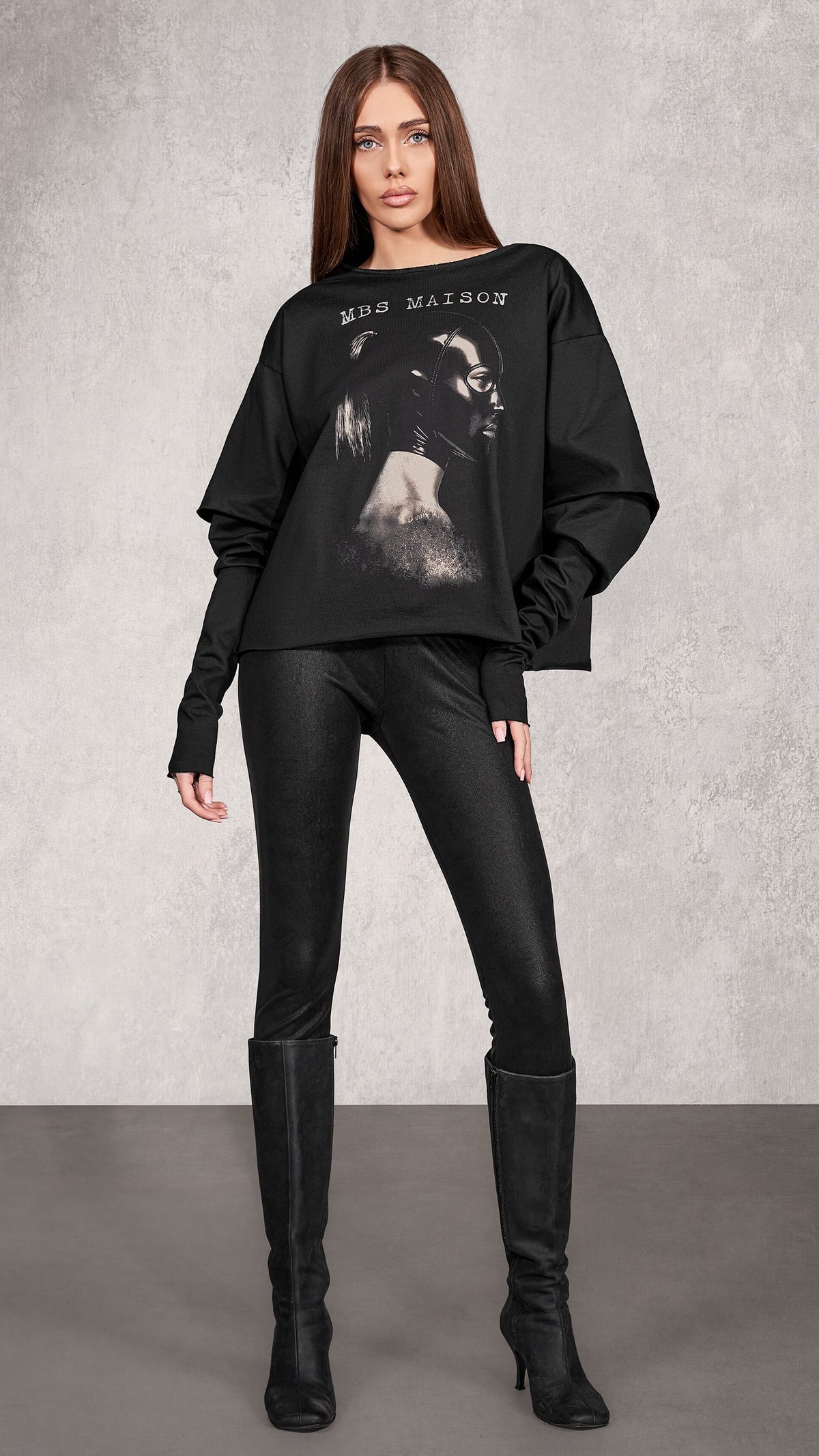 Masque Layered Black T-Shirt - T28018