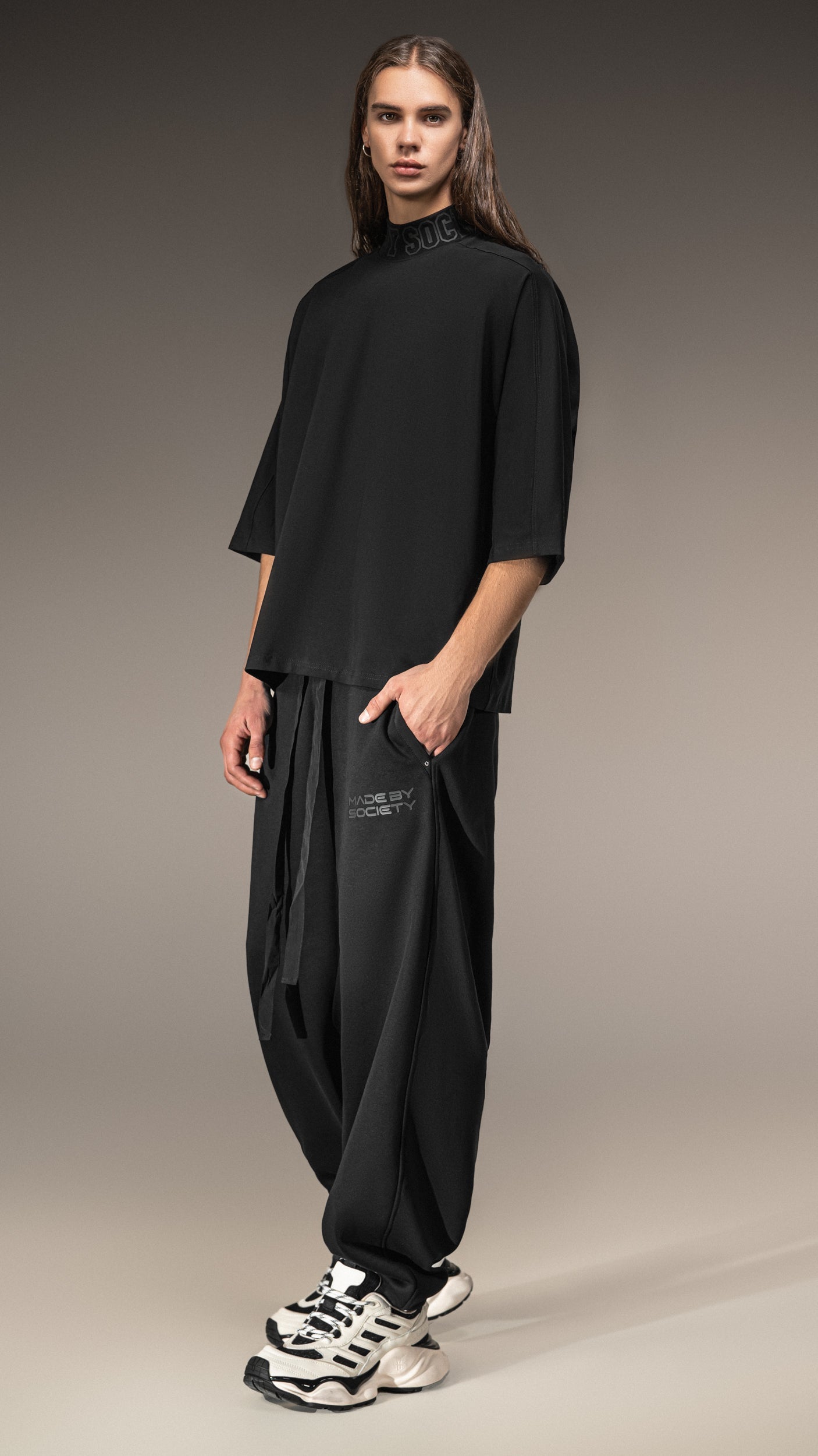 Pants "Made by Society" with Drawstring Nylon - P15729