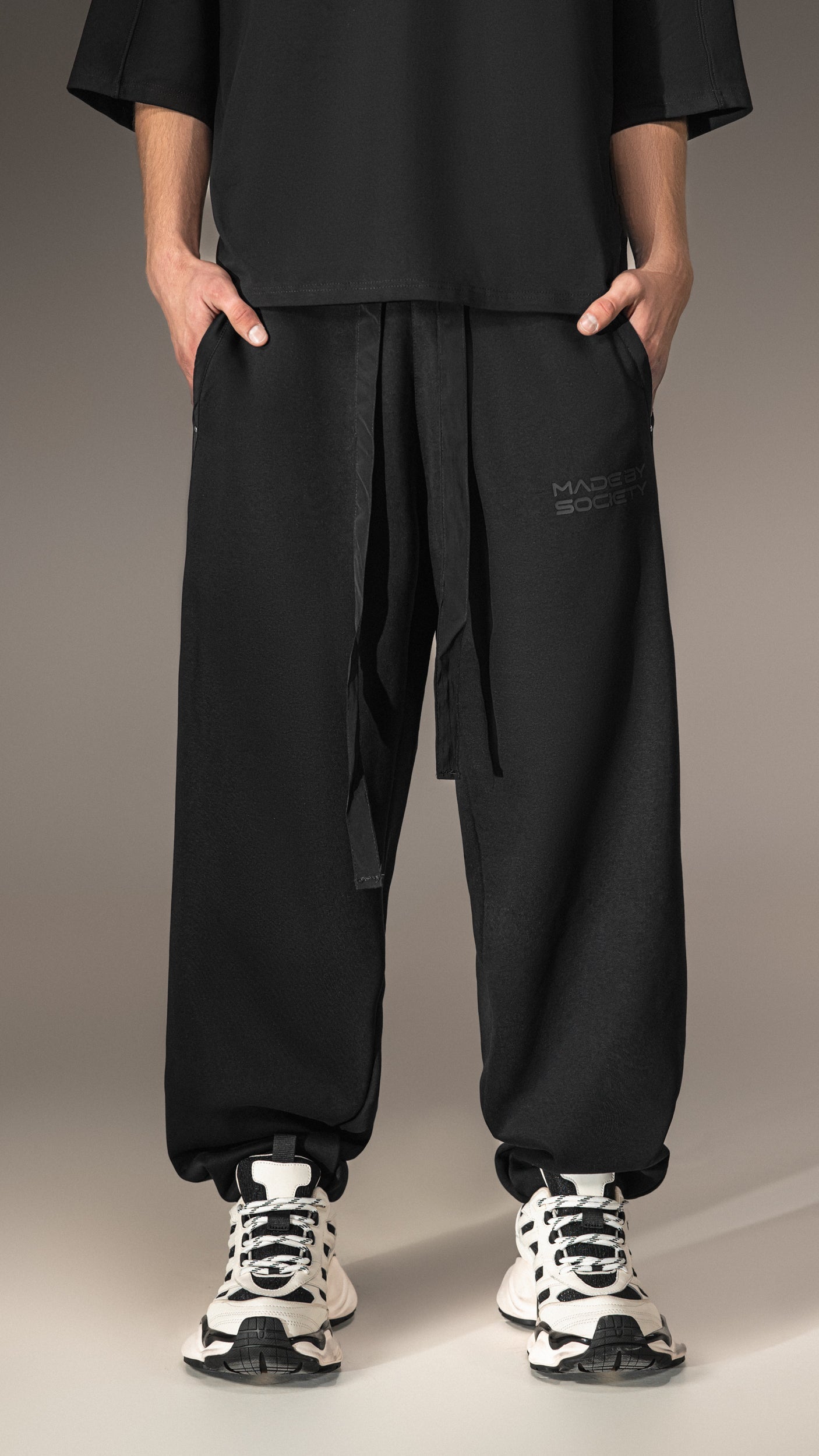 Pants "Made by Society" with Drawstring Nylon - P15729