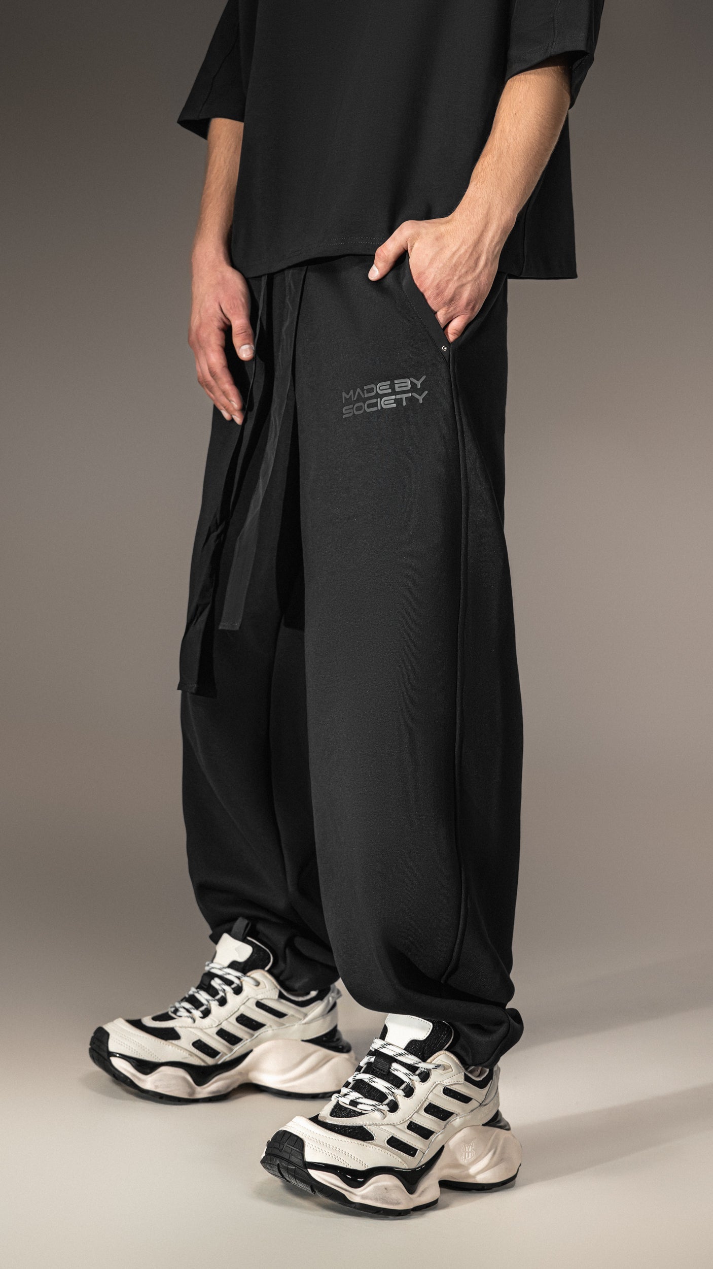 Pants "Made by Society" with Drawstring Nylon - P15729