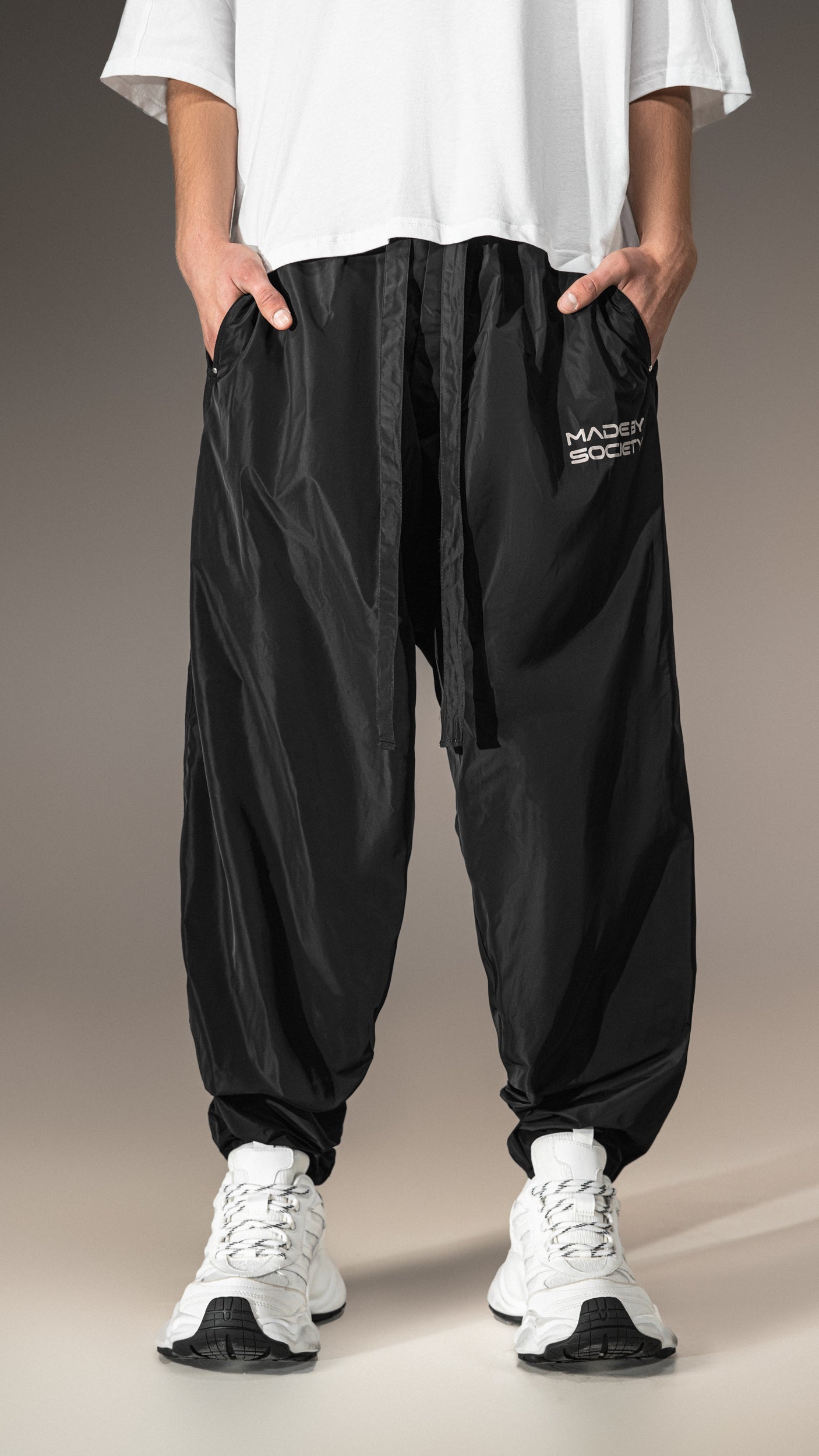 Shiny Polyester Pants "Made by Society" – P15722