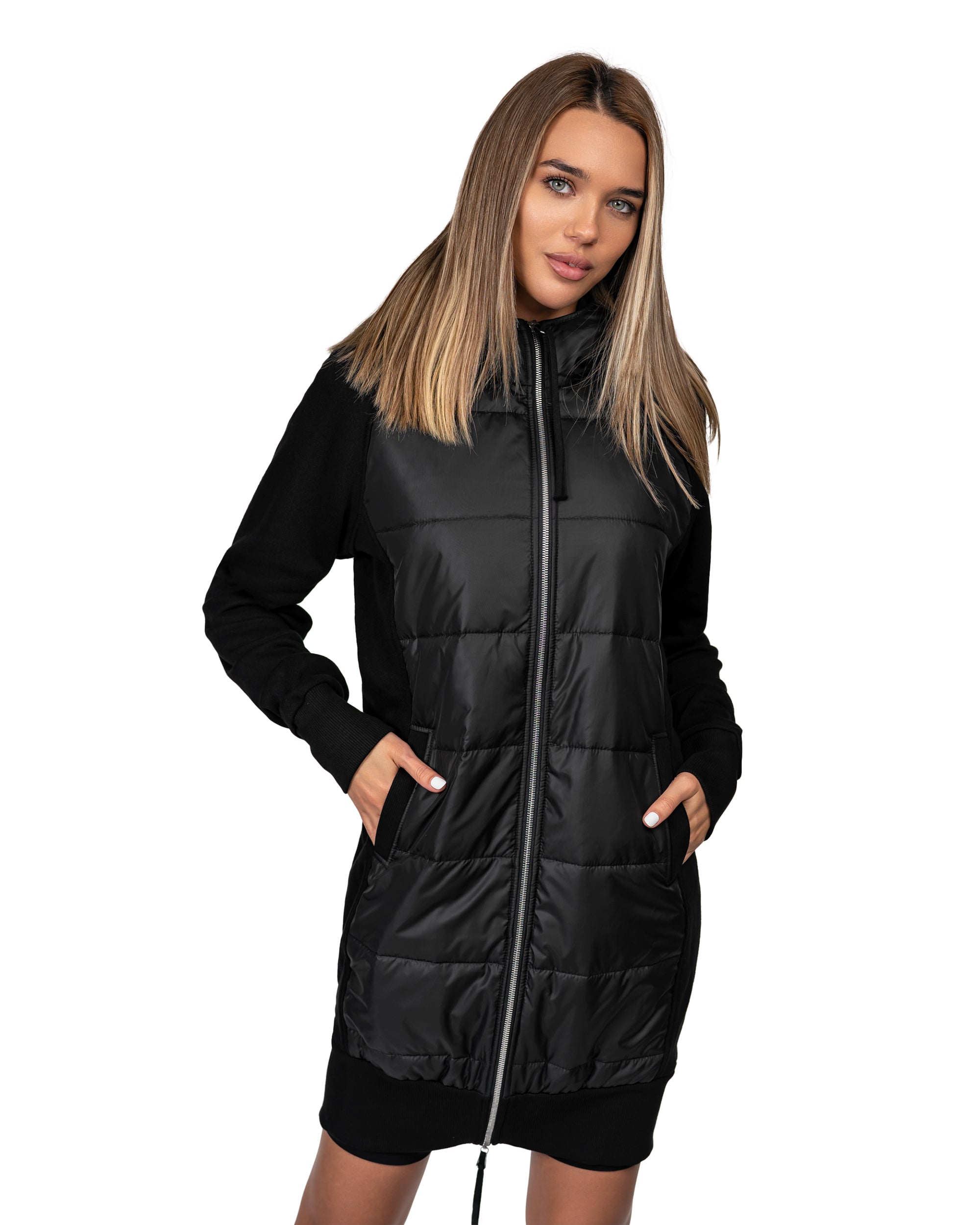 Longline puffer hoodie - H21489