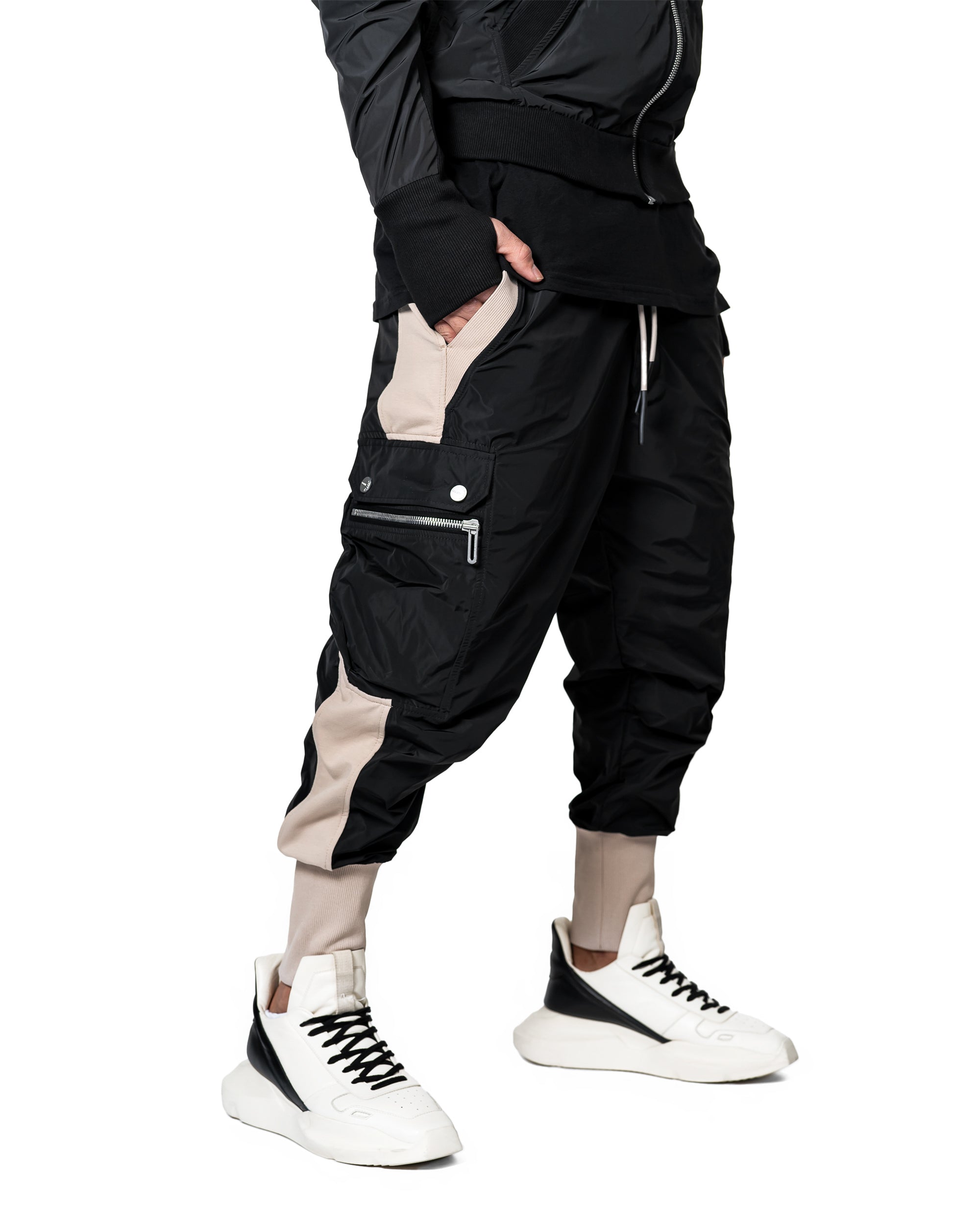 Two tone cargo pants - P14312