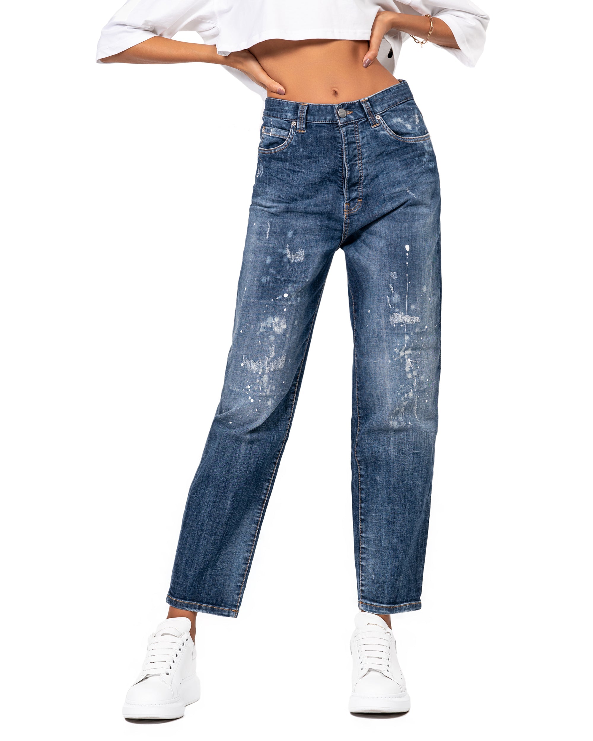 Cropped jeans pants - P23493