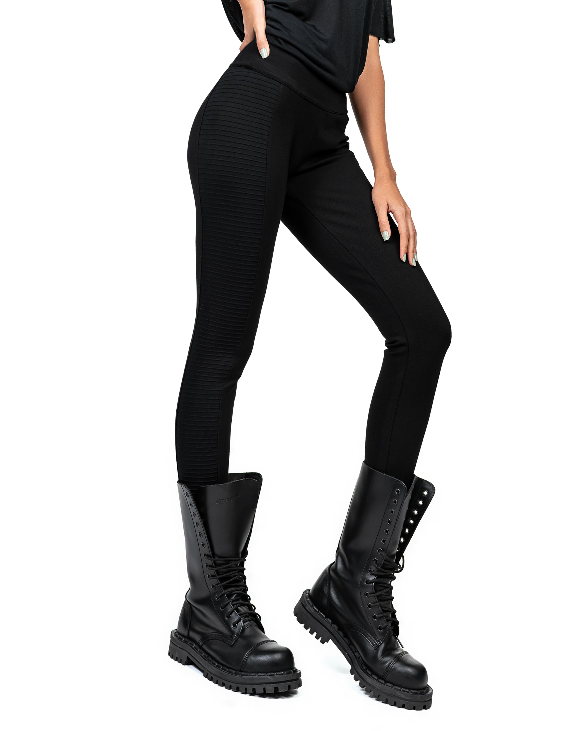 Ribbed leggings pants - P23040