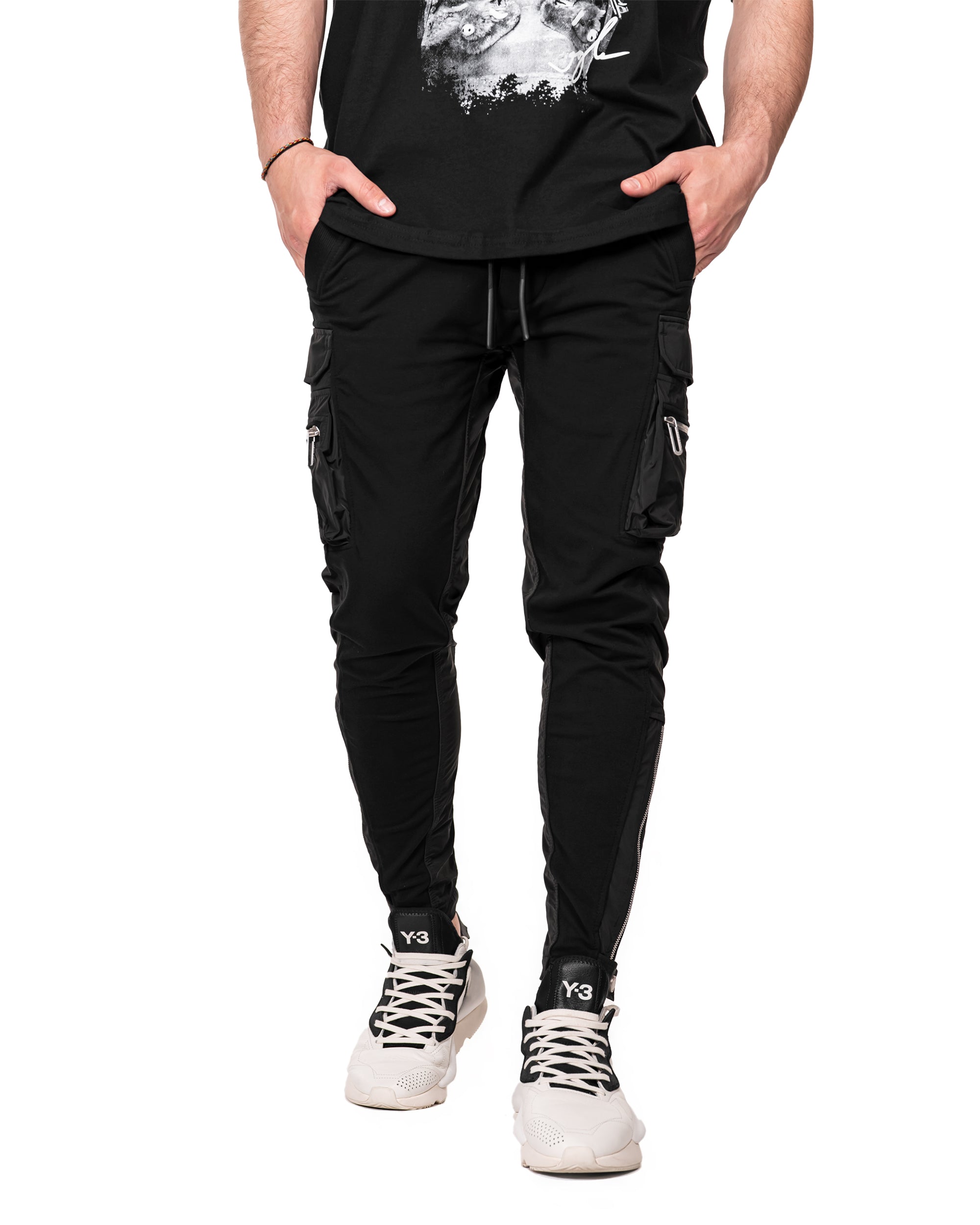 Double cargo zip pants - P13518