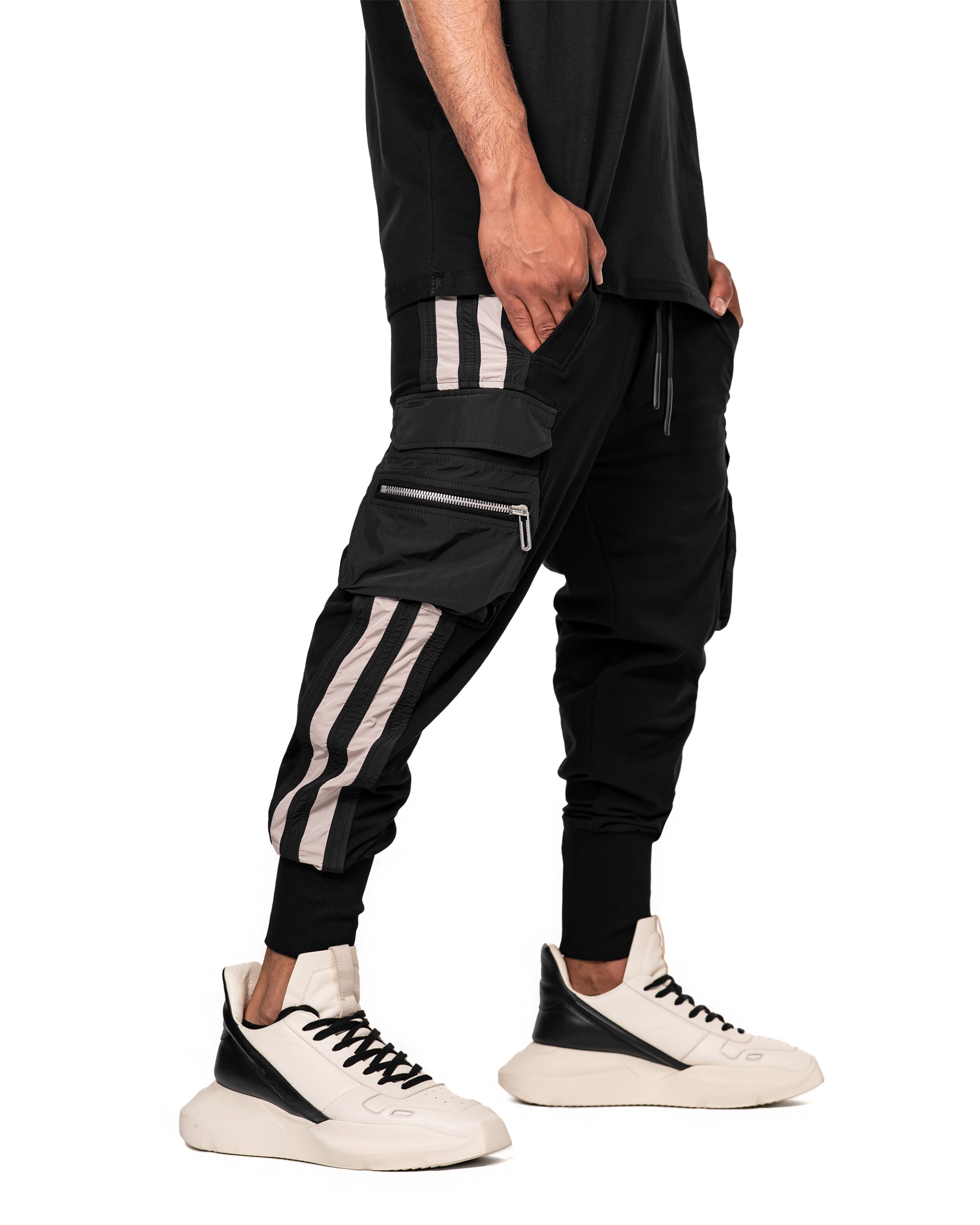 Vertical lines cargo pants - P13522