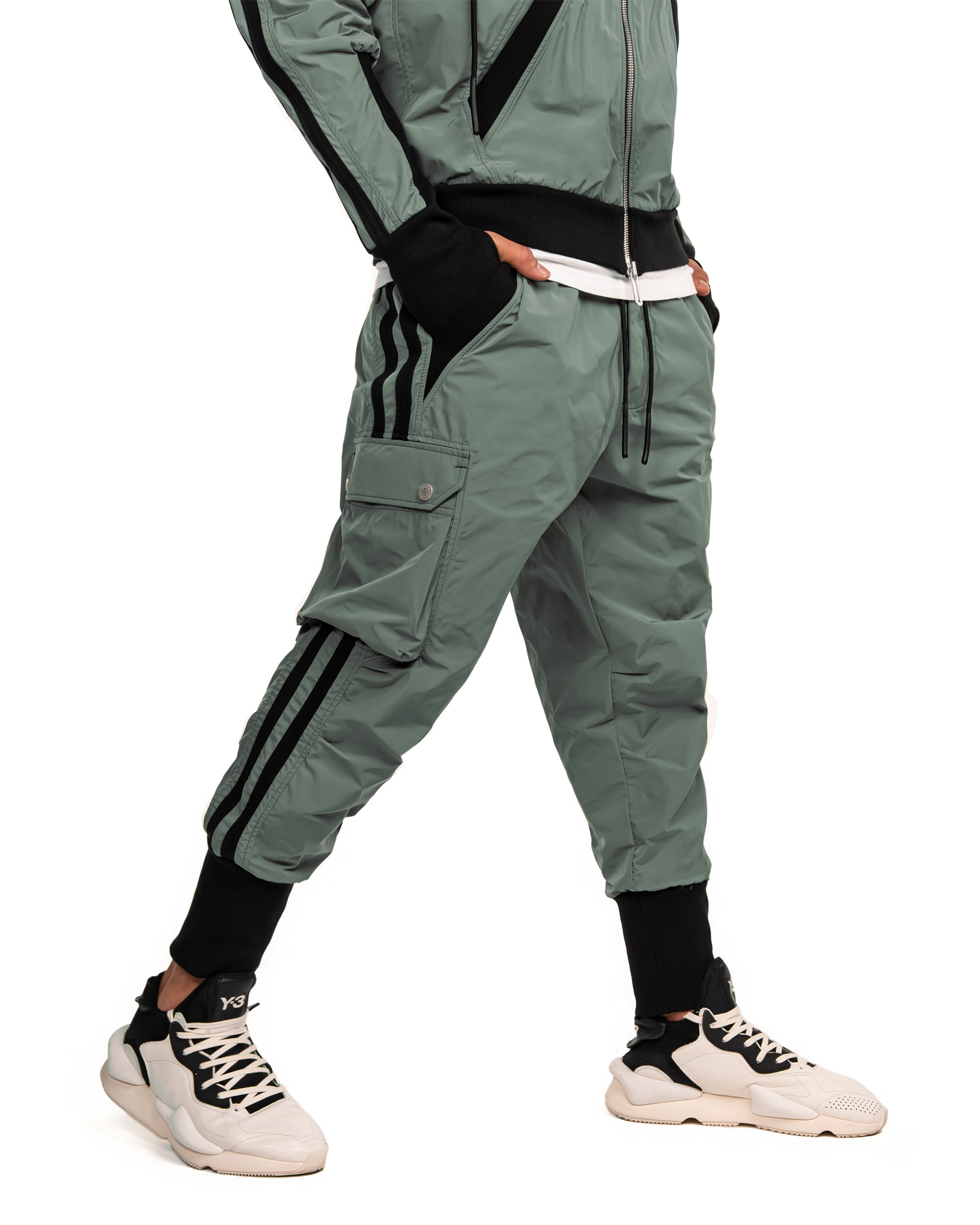 Vertical lines cargo pants - P12534