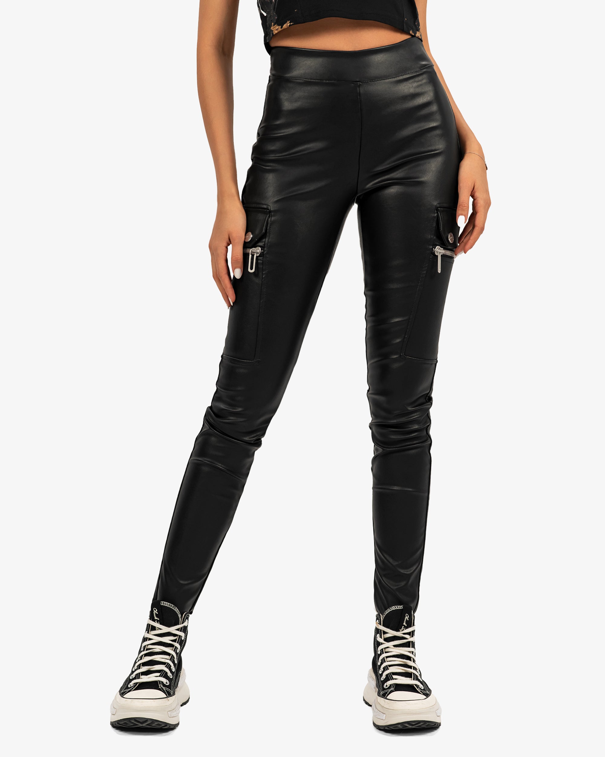 Faux leather leggings - P25229