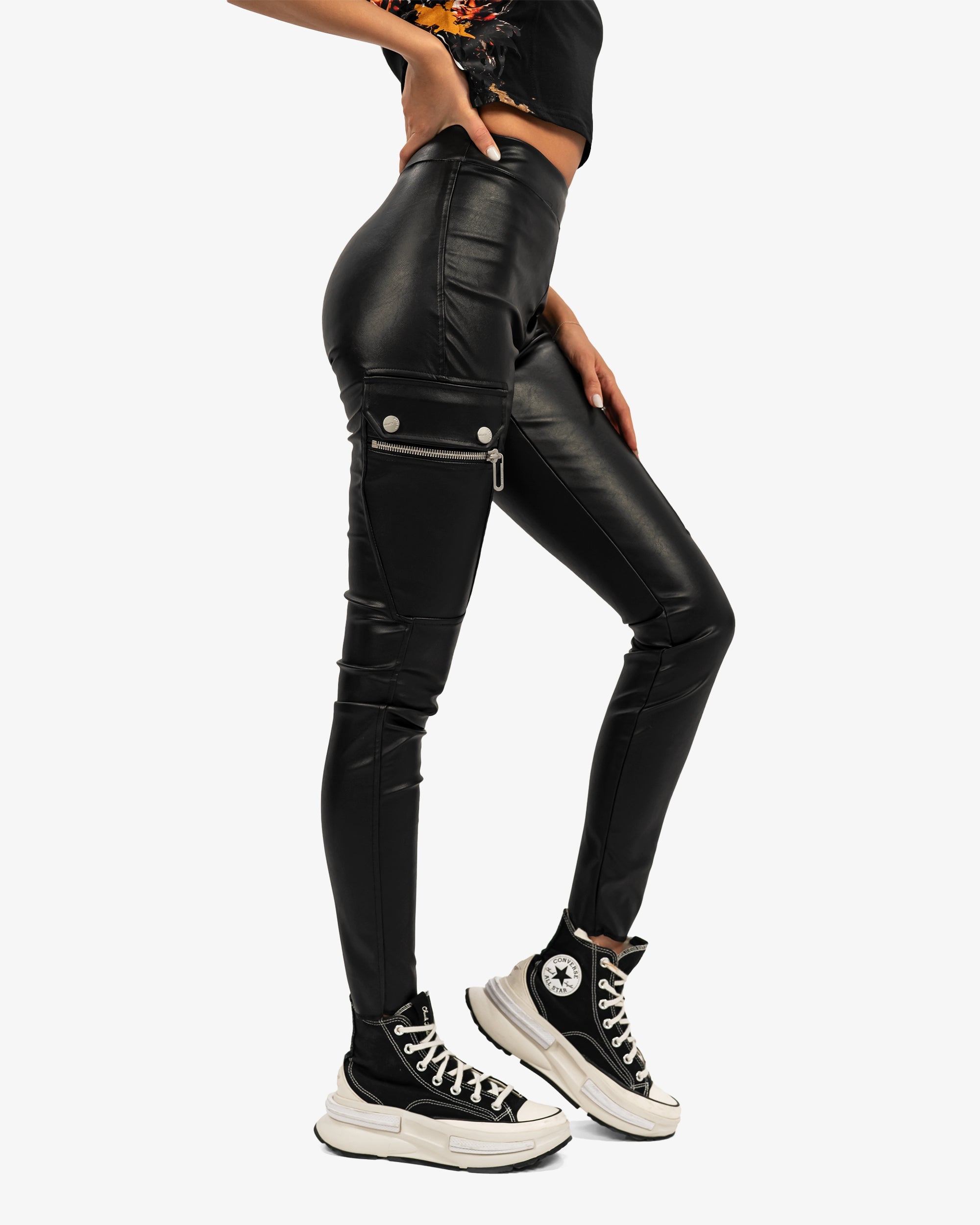 Faux leather leggings - P25229